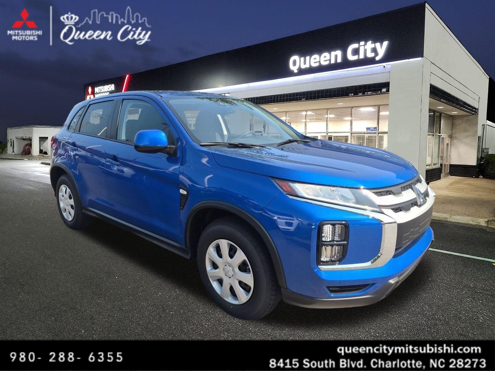 2026 Mitsubishi Outlander Sport S in Octane Blue Metallic — front three-quarter view